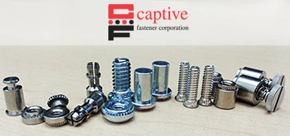 מגוון קשיחים ננעצים וברגים שבויים מתוצרת Captive Fastener Corporation